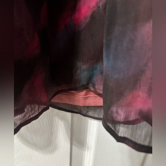 Sofia Vergara Empire Maxi Dress Plus Size XXLPlum Floral w/POCKETS Fully Lined - Picture 6 of 10